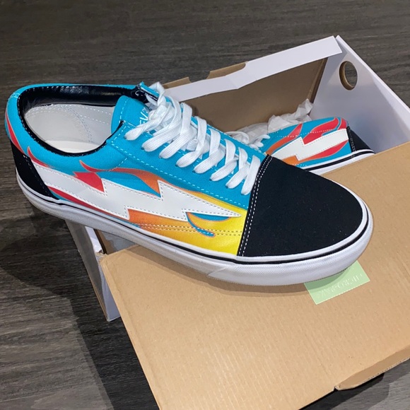 revenge x storm Other - Revenge x Storm Low top teal flames